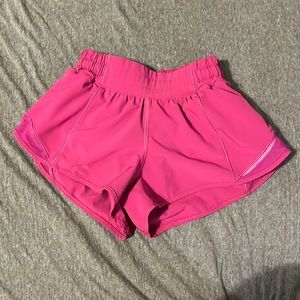 Lululemon Low Rise 2.5 inch Hotty Hot Shorts, Ripened Raspberry, Size 2